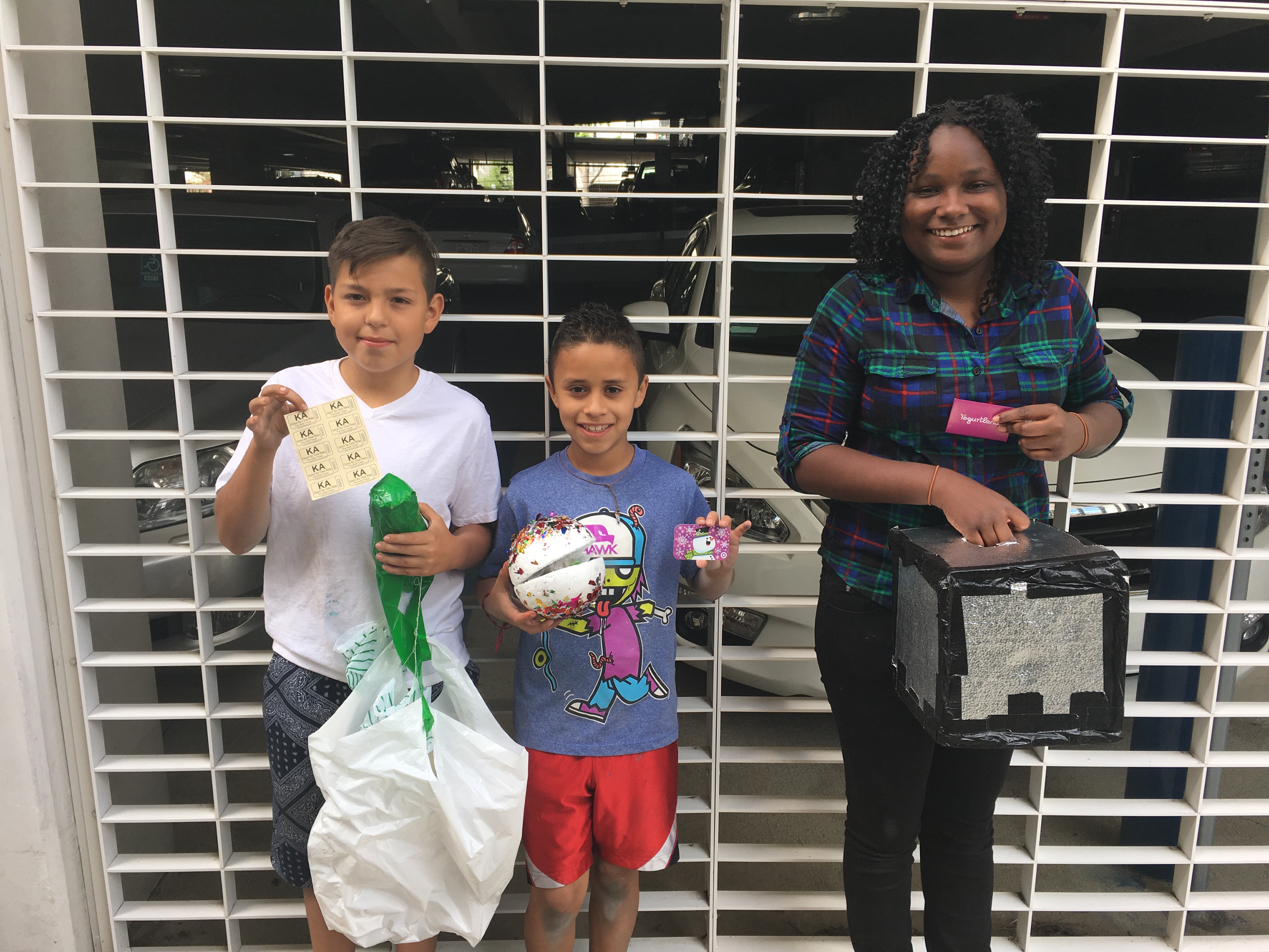 Egg drop contest at Van Nuys Station