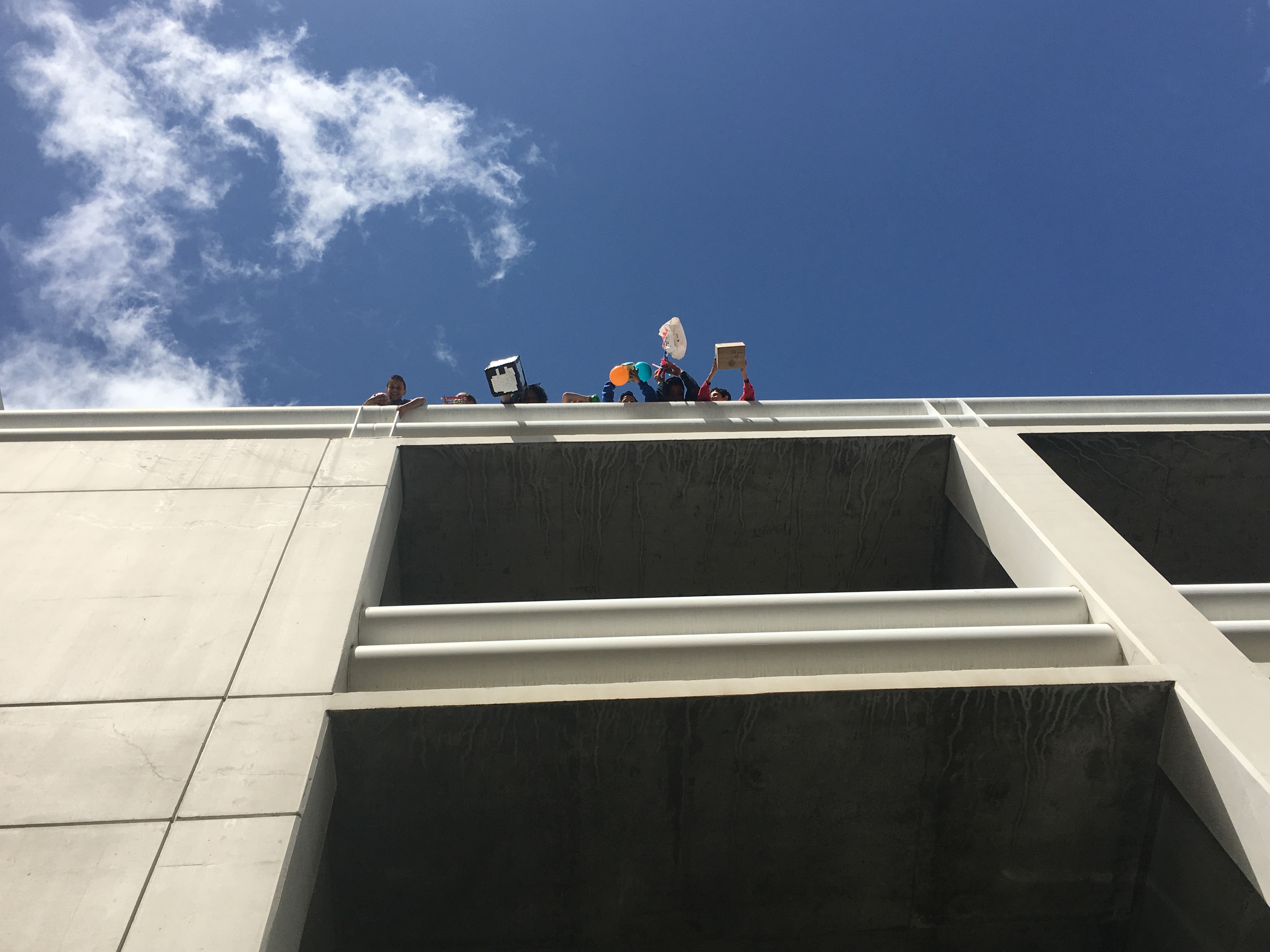 Egg drop contest at Van Nuys Station