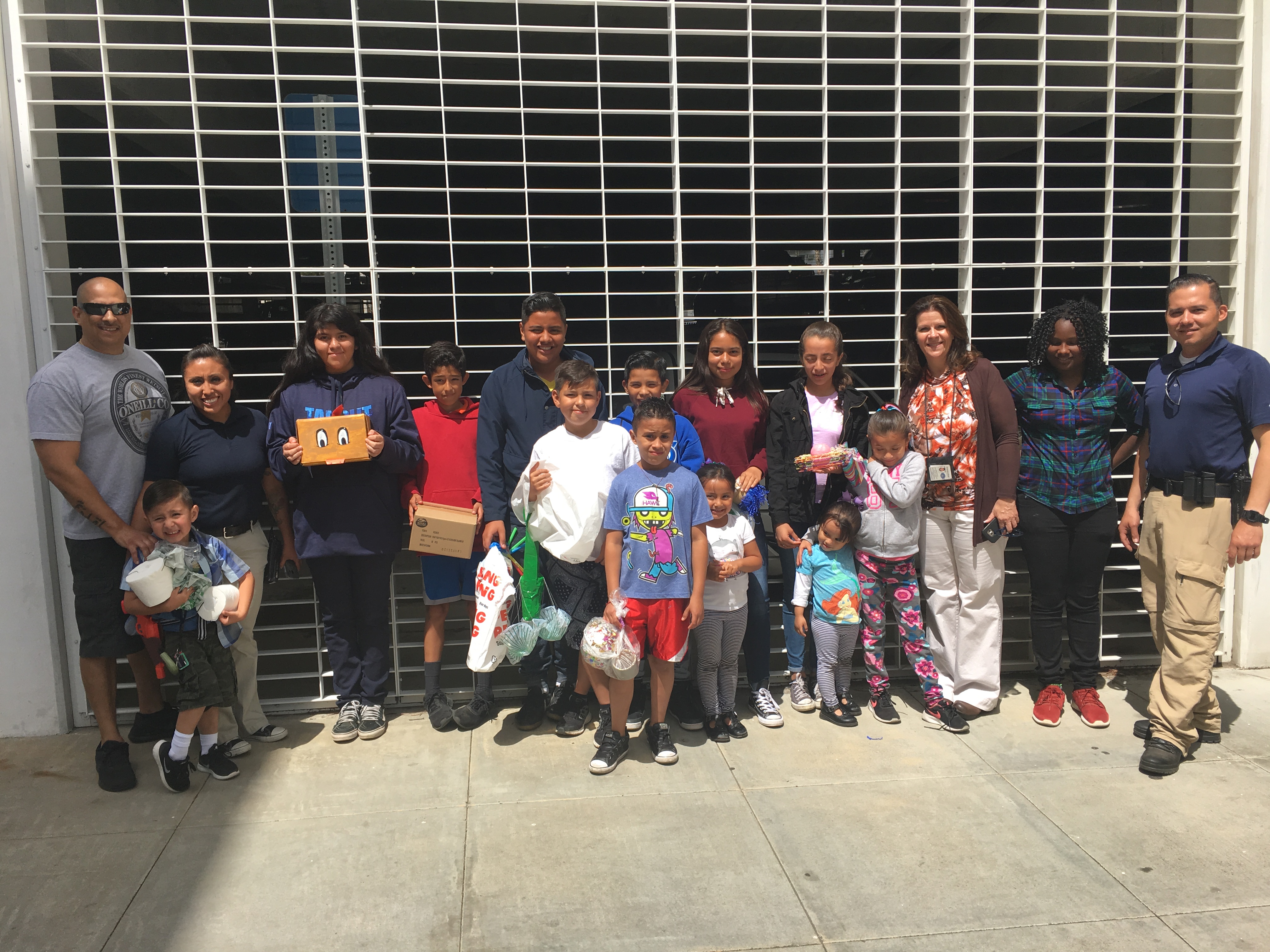 Egg drop contest at Van Nuys Station